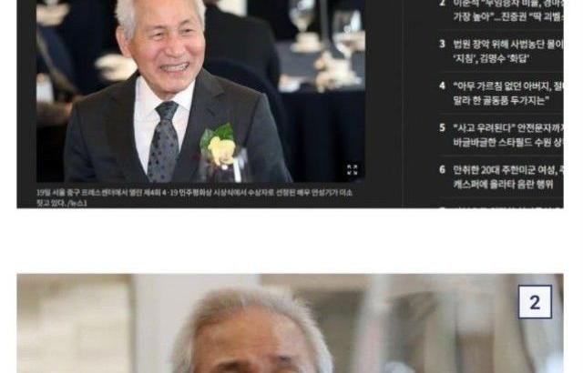혈액암으로 투병중인 배우 안성기 최근 모습